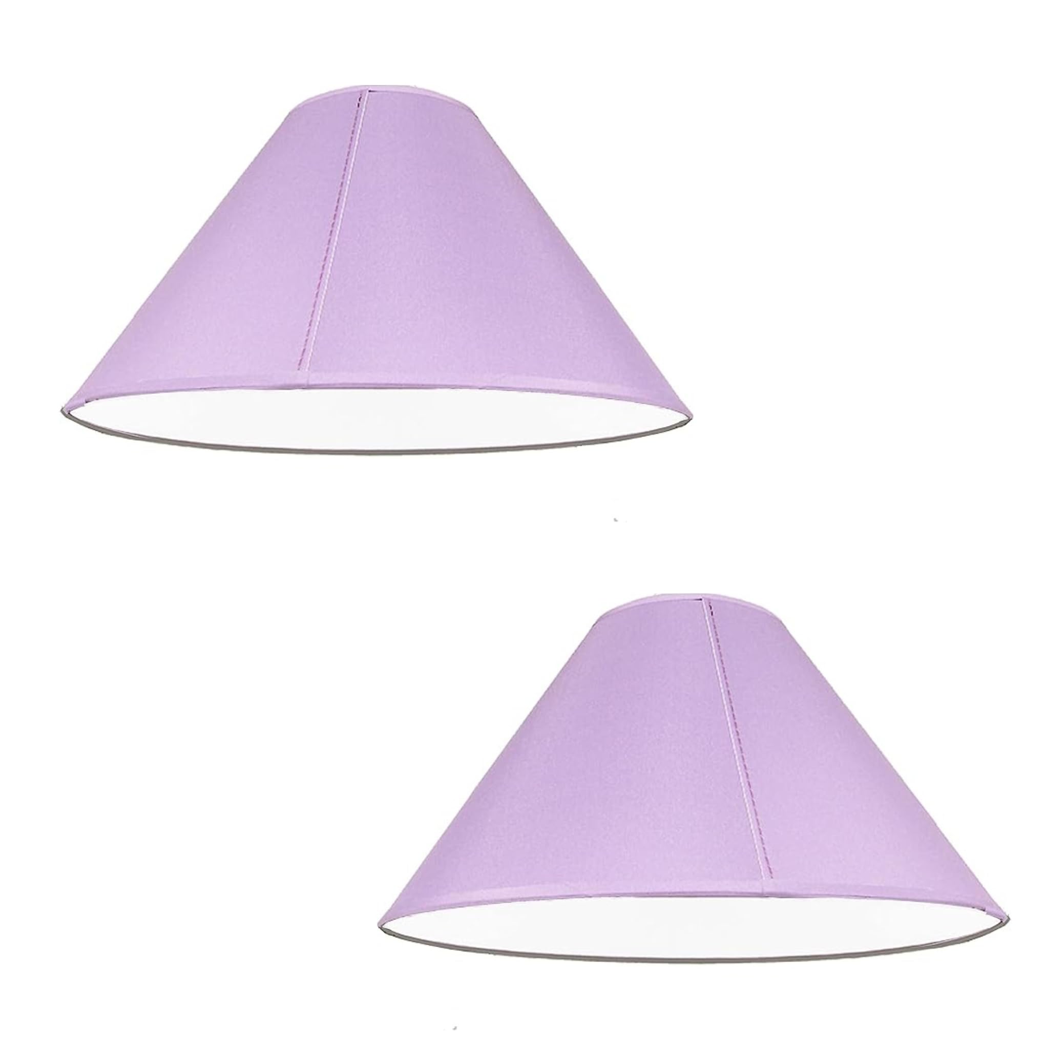 Loxton Lighting Lilac Pack Of 2 - Empire Cotton Coolie Lamp Shades For Table Lamps And Pendant Ceiling Lights - 25Cm Dia (2, )