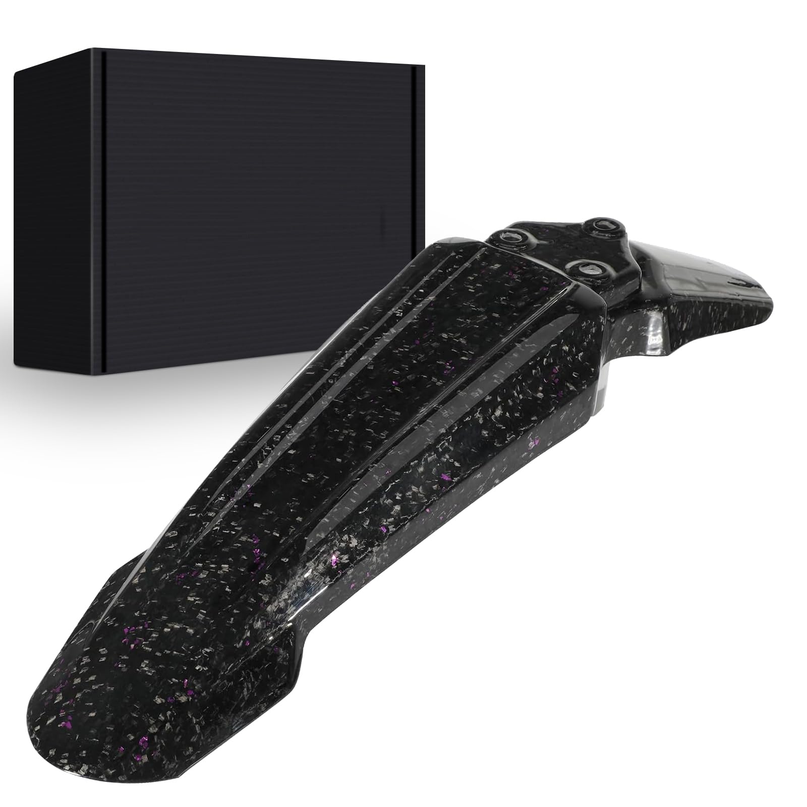 Motorcycle Front Fender,Real Carbon Fibre Front Mud Guard Fender for Surron Sur-Ron Sur Ron X/S X160/X260 Electric Dirt Bike-Black Purple