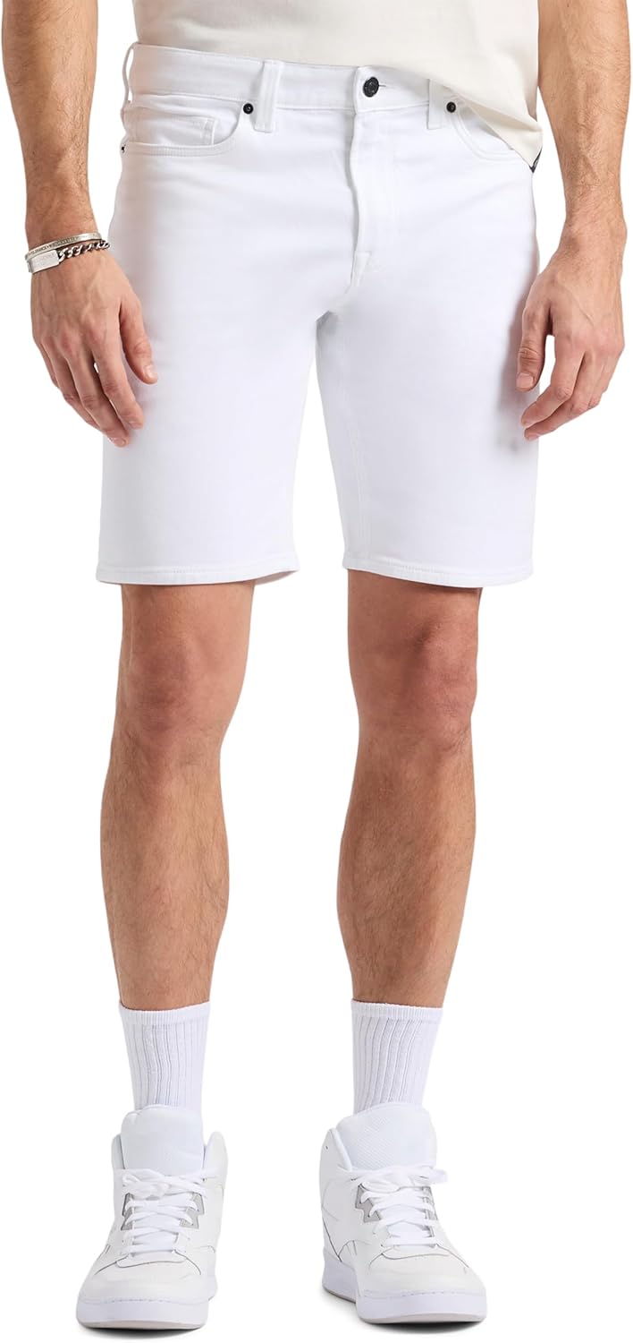 Buffalo David Bitton Men's Non-Denim Relaxed Straight Dean French Terry Shorts with Cotton Blend Stretch