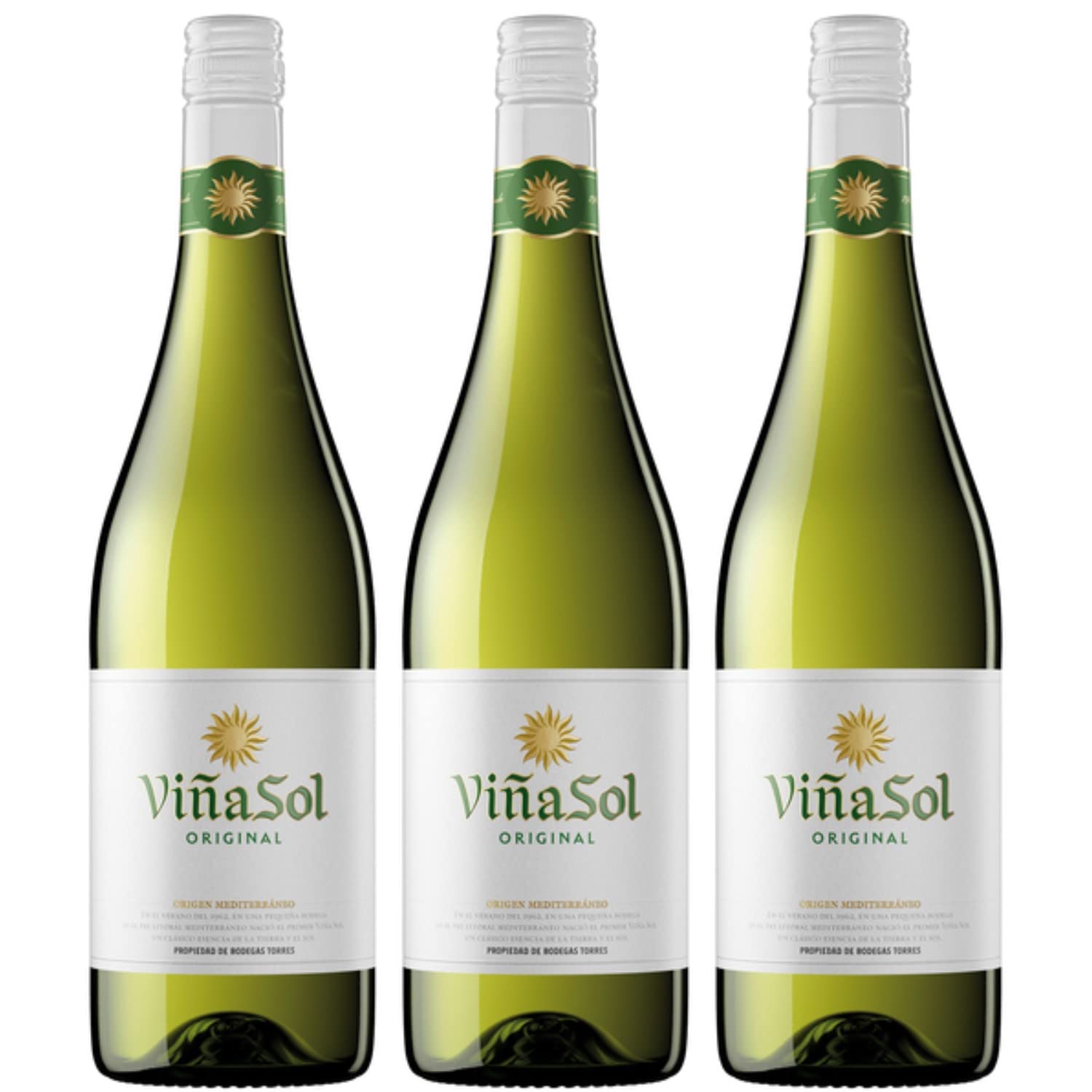 Miguel Torres Vina Sol Original D.O. Weißwein Wein Trocken Spanien Inkl FeinWert E-Book (3 x 0,75l)