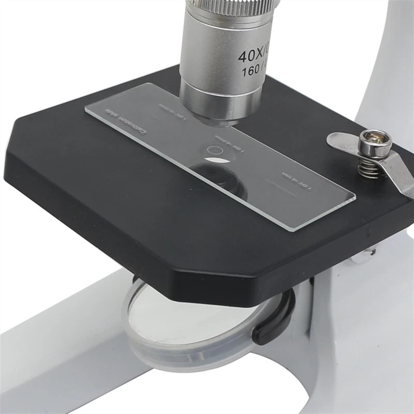 Règle d'échelle 0.1 0.05 0.01mm lames d'étalonnage de micromètre de scène avec 3 échelles de mesure for verre optique de Microscope