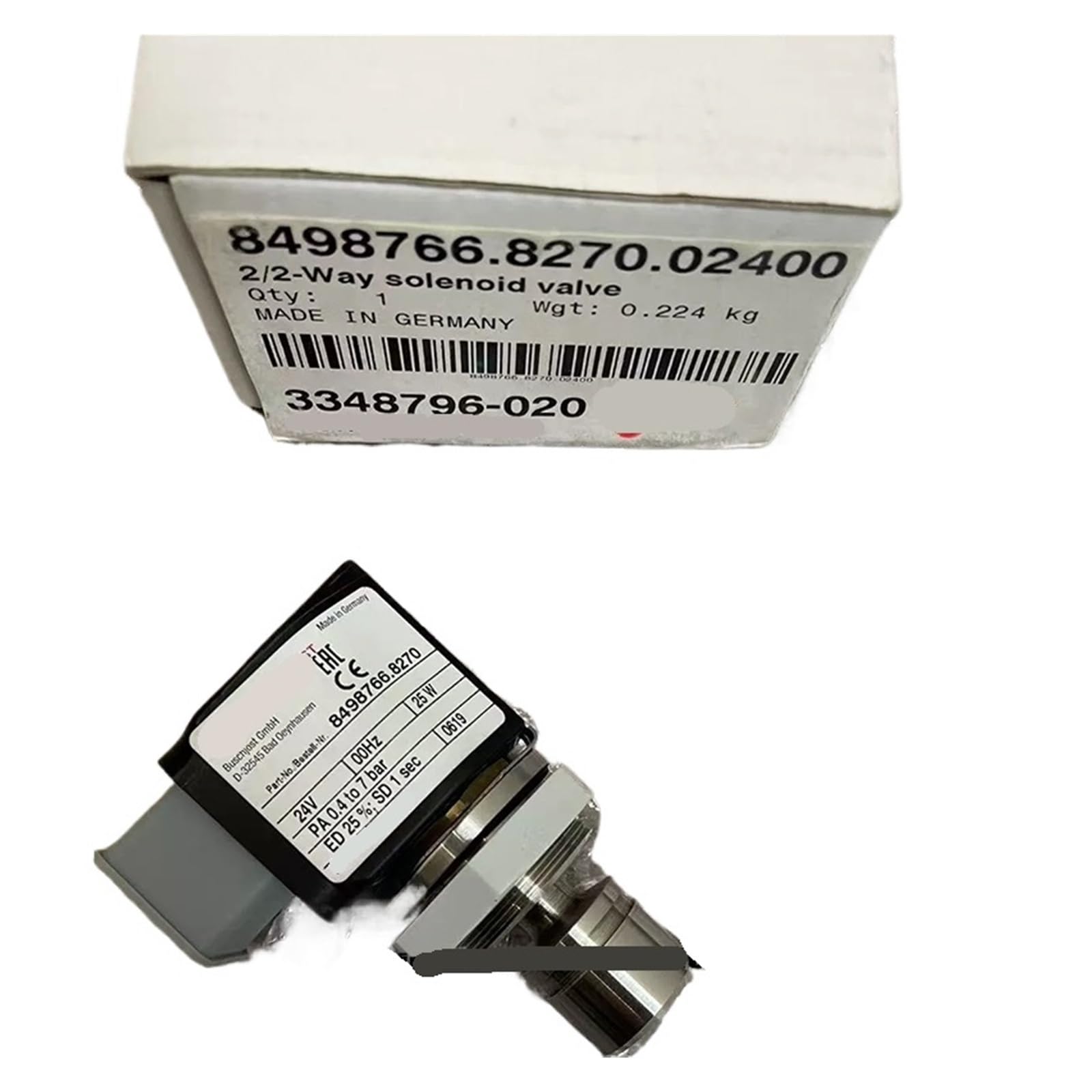 ELZNSQQK 8498766.8270.024.00 G1/8 Screw Thread Solenoid Valve
