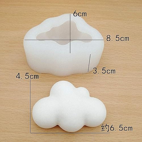 Miniatura 2 de Fewo - Moldes de silicona 3D para fondant, chocolate, caramelo, decoración de tarta de caramelo, vela, jabón, loción, cera, cera, cera, arcilla de