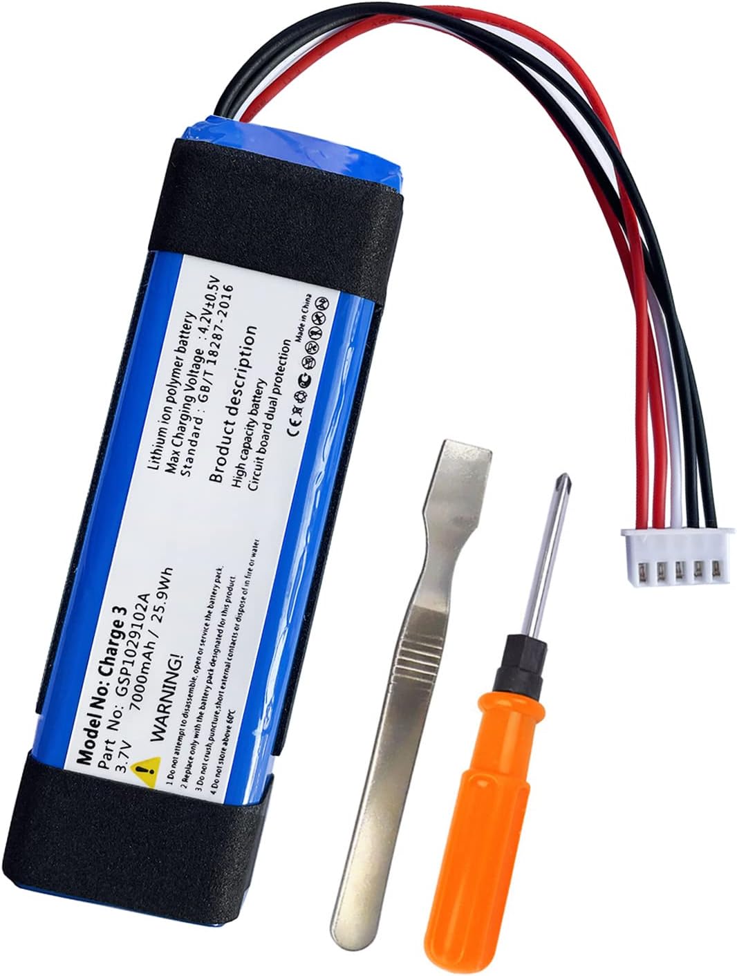 WRUMI 7000mAh for JBL Charge 3 Battery GSP1029102A Replacement Charge3 3.7V
