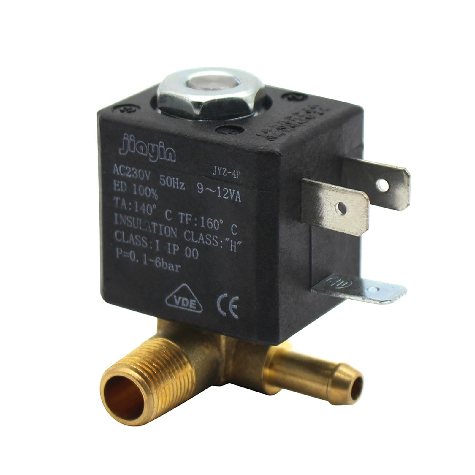 Tbbqswpvk One Color Jyz-4P Normally Closed 3Mm N/C 2/2 Way Ac 230V G1/8" Brass Steam Air Generator Water Solenoid Valve Coffee Makers