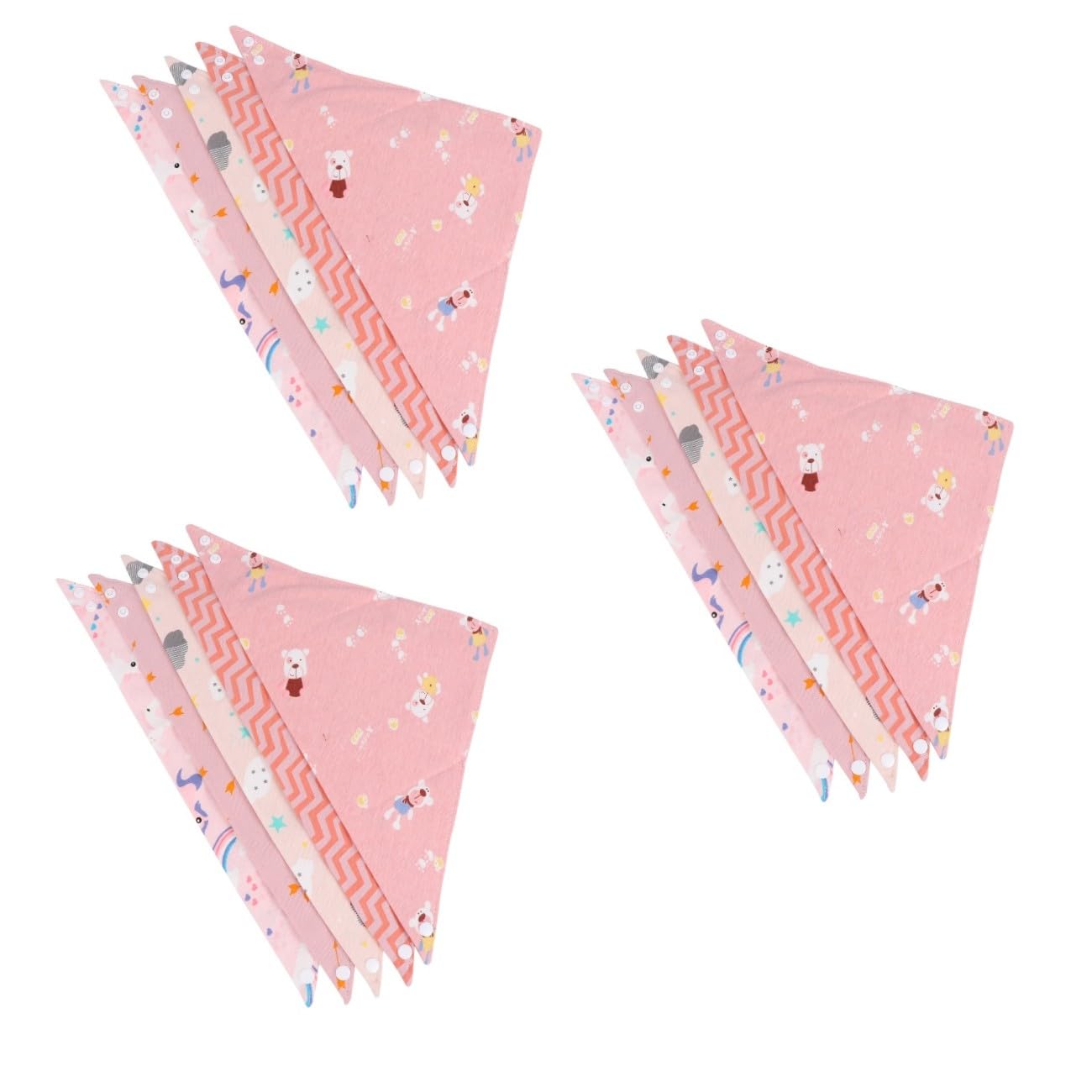 TOYANDONA 15 Piezas Baberos Para Bebé Baberos Baberos De Bebé Bufanda Toallas De Saliva Baberos Simples Bufandas Triangulares Para Bebés Baberos De Alimentación Para El Almuerzo Botón
