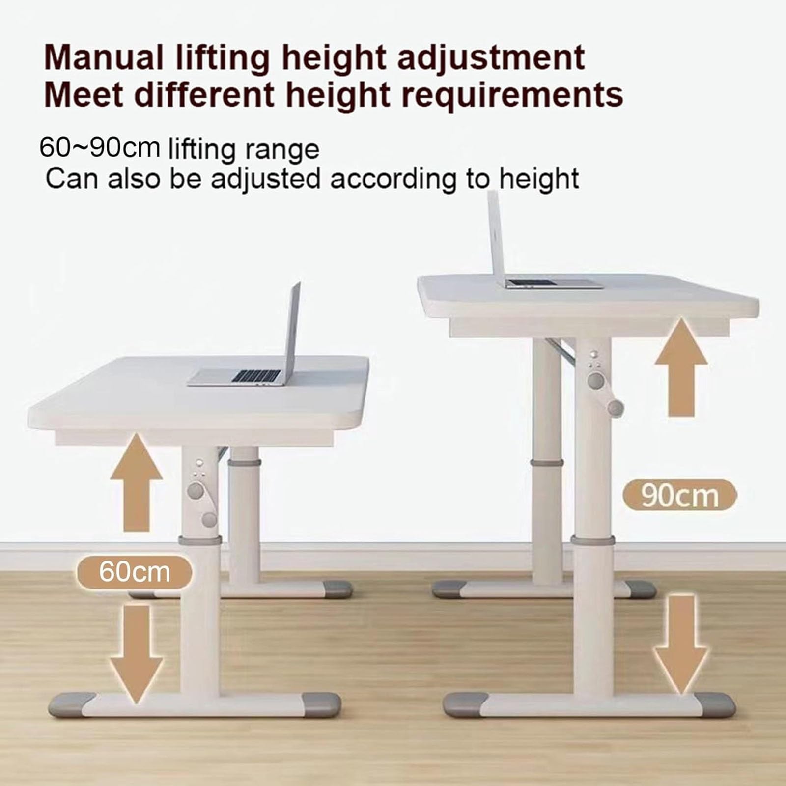 Escritorio de Altura Ajustable para Trabajar de pie: ergonómico, Ideal para Jugar con el Ordenador, como Mesa de Escritura Moderna para el Estudio o el Dormitorio.