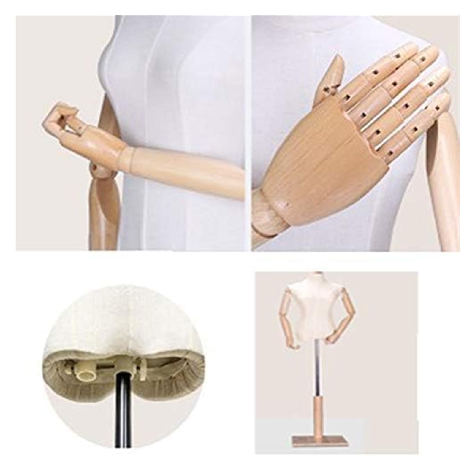 Schaufensterpuppe Torsoständer, weibliches Modell, Bekleidungstorso, mit Armen, Schaufensterbüste, Puppen