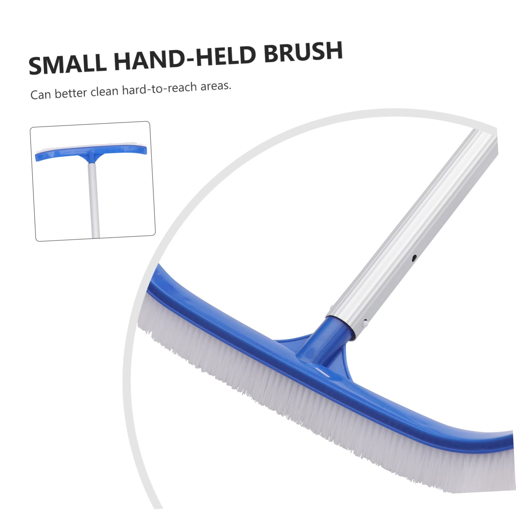 Brosse Manuelle de Piscine ABS Bleue, 1 Set, Brosse de Nettoyage
