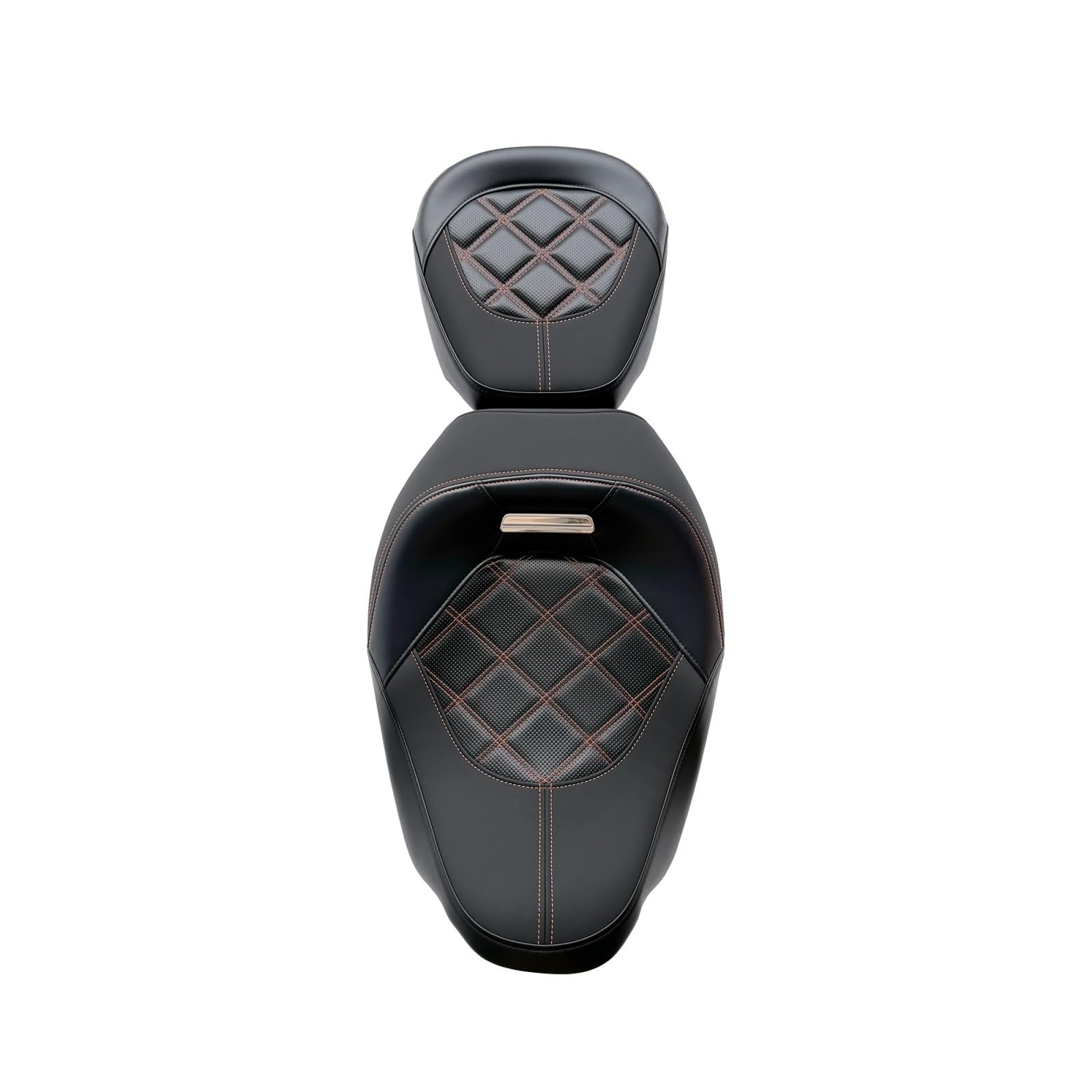 Motocykl Siedzisko Części motocyklowe CVO Fotel kierowcy i pasażera Odpinana miękka poduszka na sofę Żel wewnątrz pasuje do Harley Touring 2009-2023(Orange Stitch)
