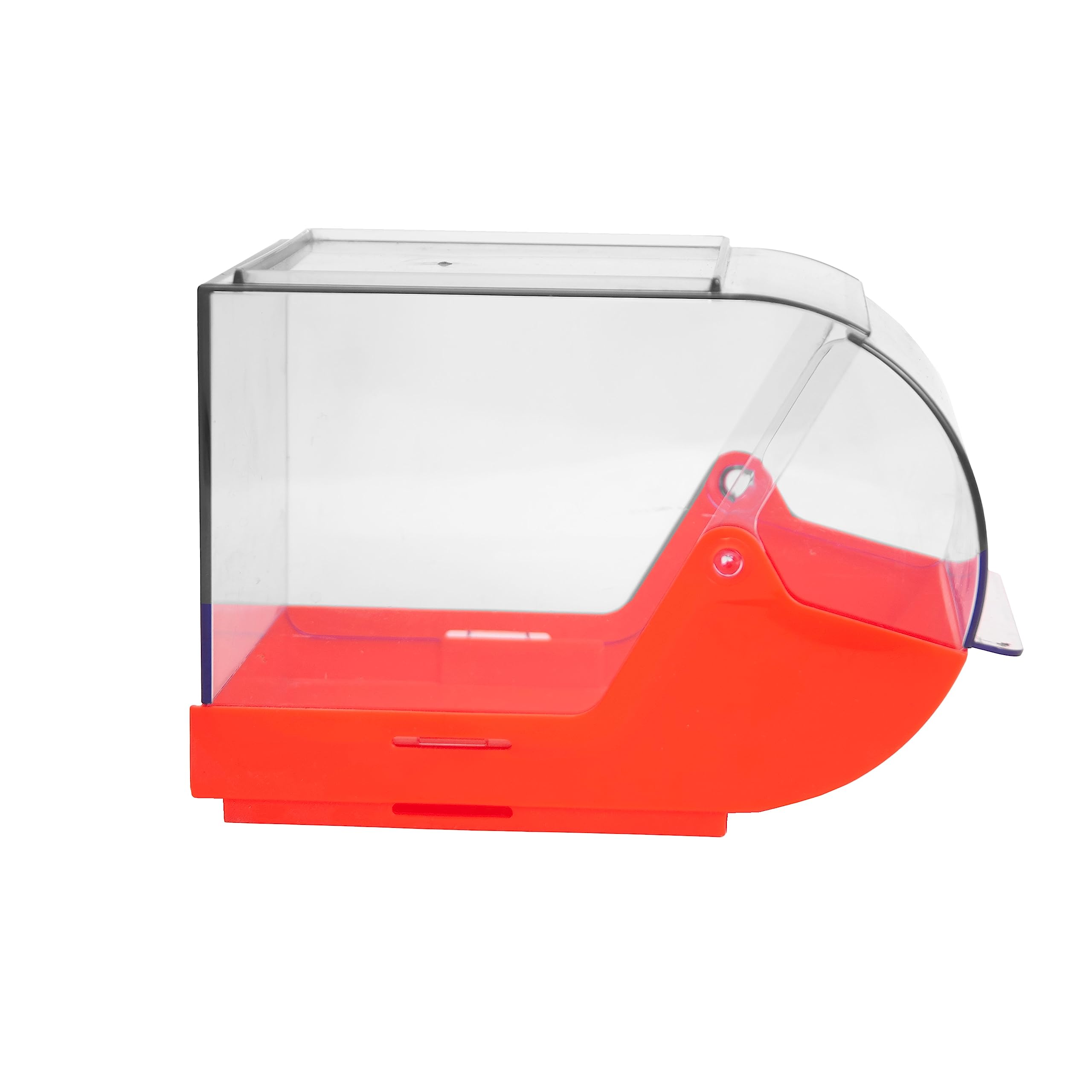 hünersdorff Stückartikelbox aus PP, mit transparentem Klappdeckel, 3,7 Liter Füllvolumen, rot (Packung mit 6)