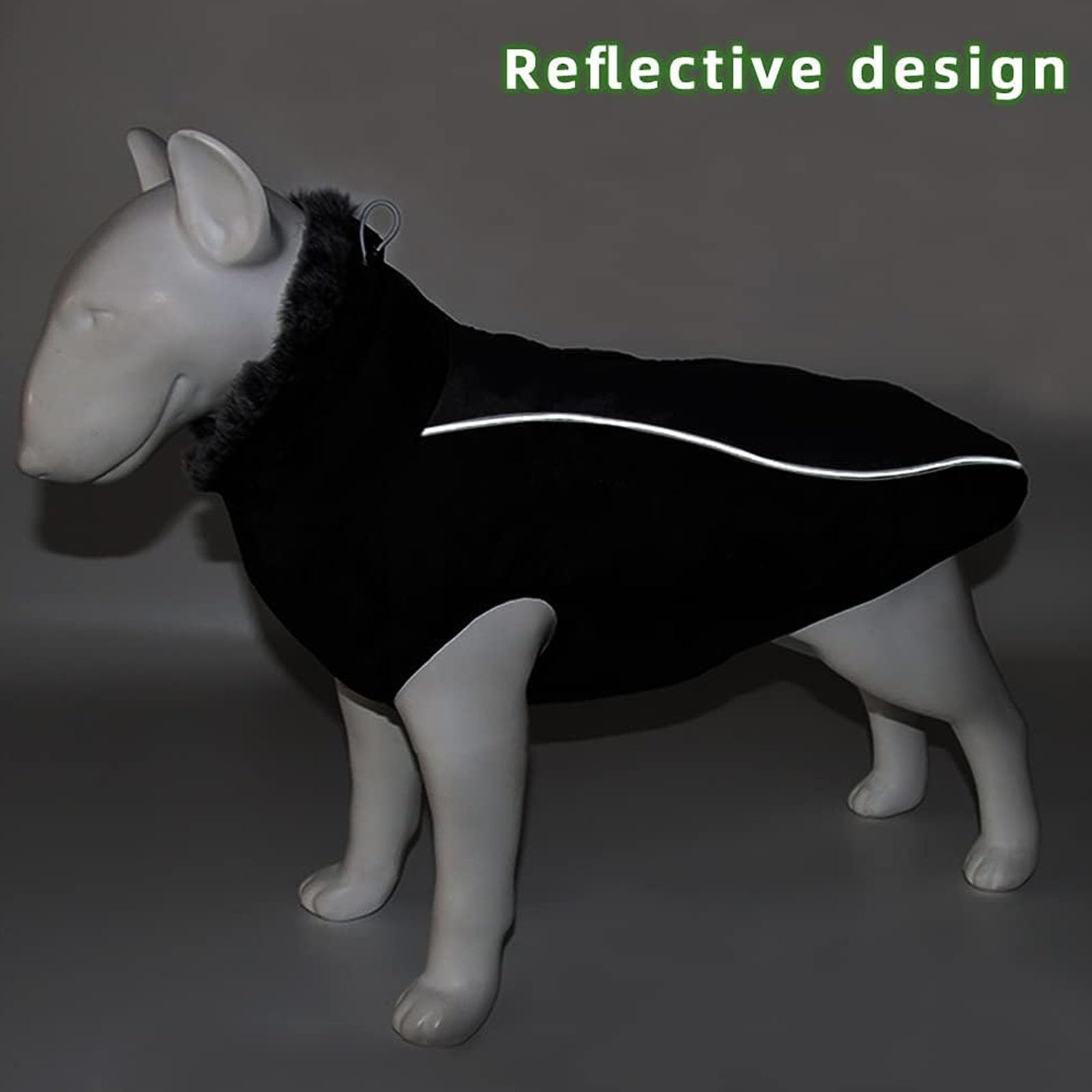 Hundemäntel Für Große Hunde, Wasserdicht, Für Den Winter, Kuschelige Rollkragenjacke Für Hunde, wasserdichte, Reflektierende Haustierjacke Mit Verstellbarem Reißverschluss,Rosa,M