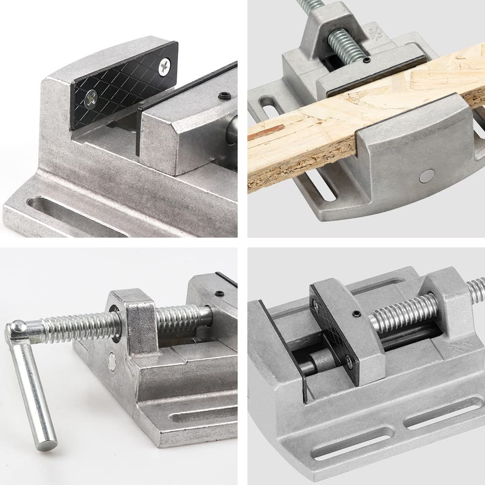 Morsa da banco per trapani, morsetto per trapani a colonna, regolazione 4", apertura 2,5".