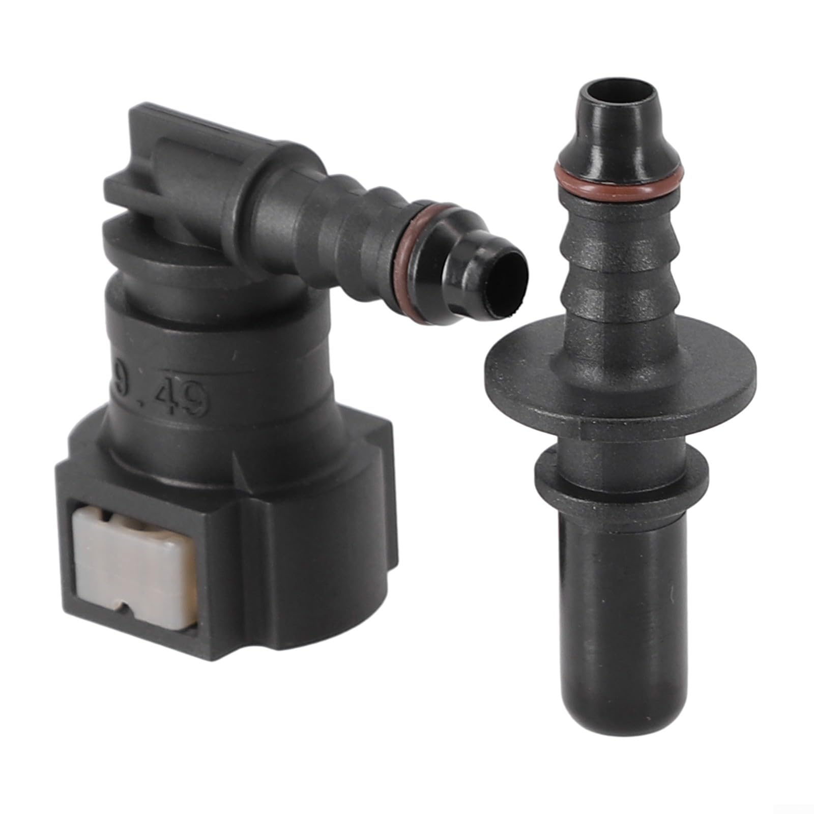 Akozon Raccord Carburant AN10 Mâle 90° Verrouillage Torsadé – Bleu/Rouge Anodisé Pour Tuyau Huile/Essence