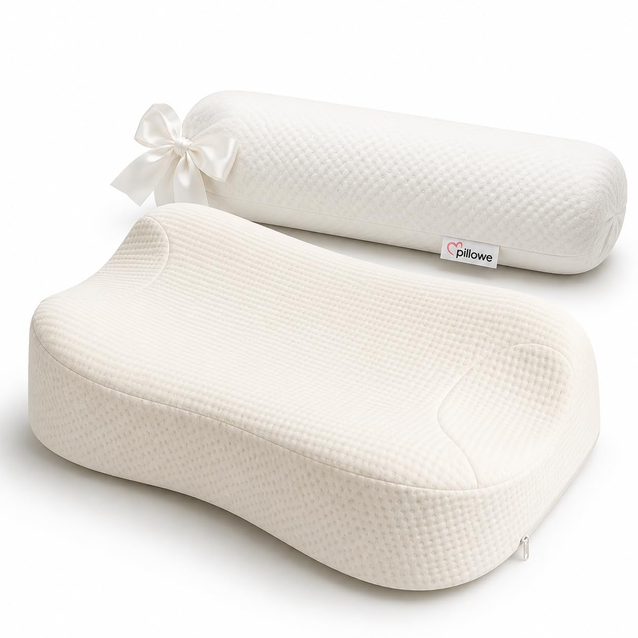 Anti-Falten-Kissen aus Memory Foam, Beauty-Kissen gegen Schlaffalten, ergonomisches Kosmetikkissen für Seiten- und Rückenschläfer