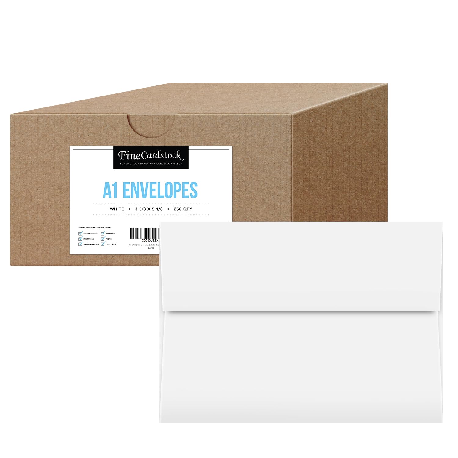 A1 Envelopes Light Yellow 70lb - 3 5/8 X 5 1/8 Response Card Envelopes (25 Pack)