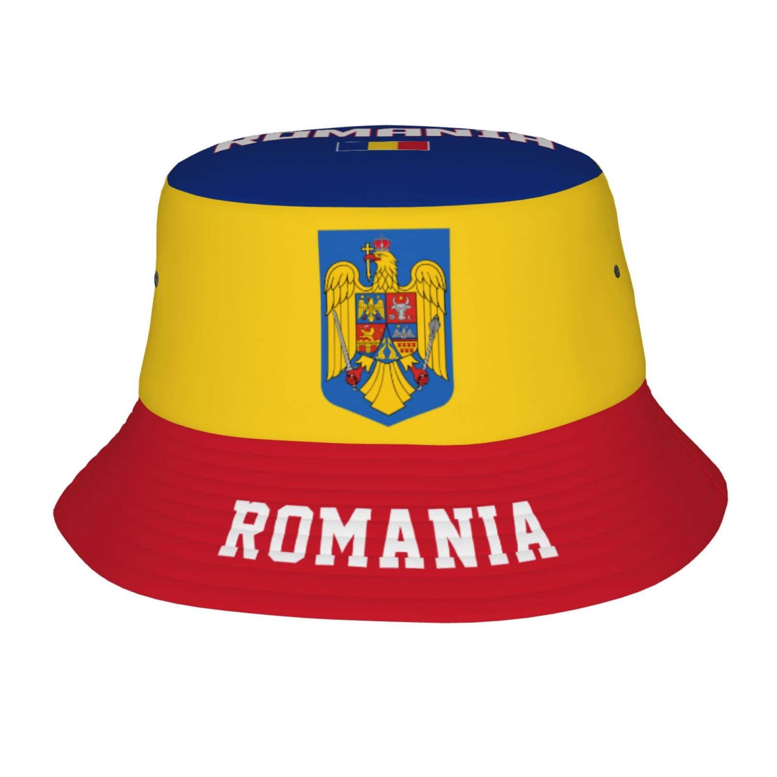 FAGIUCHI Romania Flag Romanian Bucket Hat Fisherman Hats Outdoor Summer Travel Hiking Beach Cap Black