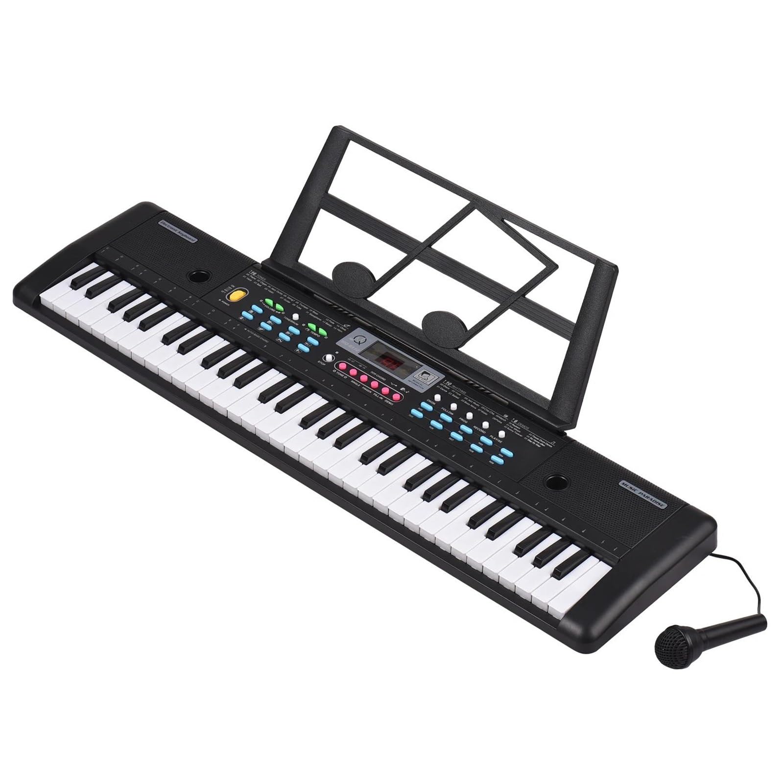 Piano Teclado Piano Eléctrico De 61 Teclas Órgano Electrónico Teclado Electrónico Piano Altavoces Estéreo Duales Incorporados