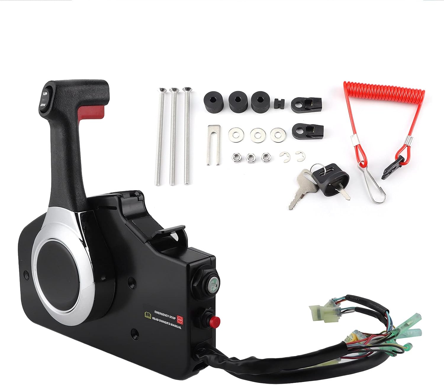 Yctze Outboard Remote Control, Aluminium Alloy Outboard Remote Control