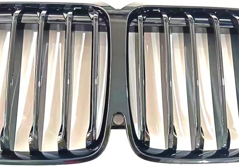 Generic Karmoxs Front Grill Bumper Grille Trim Fit for BMW X7 G07 2019 2020 2021 2022 Single Slat Grill Front Hood Insert Glossy Black - Image 4