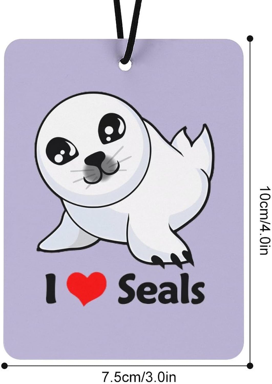 I Love Seal Car Air Freshener Hanging Car Scent Cards Decor Interior Accessories