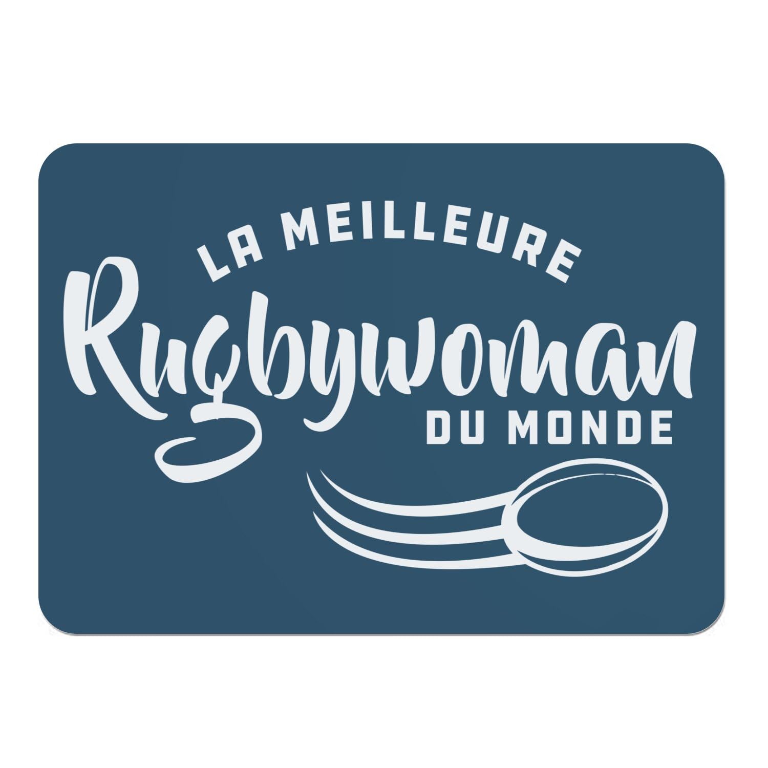 Napperons de table rugby bleu en liège pour vos repas de match du XV de France