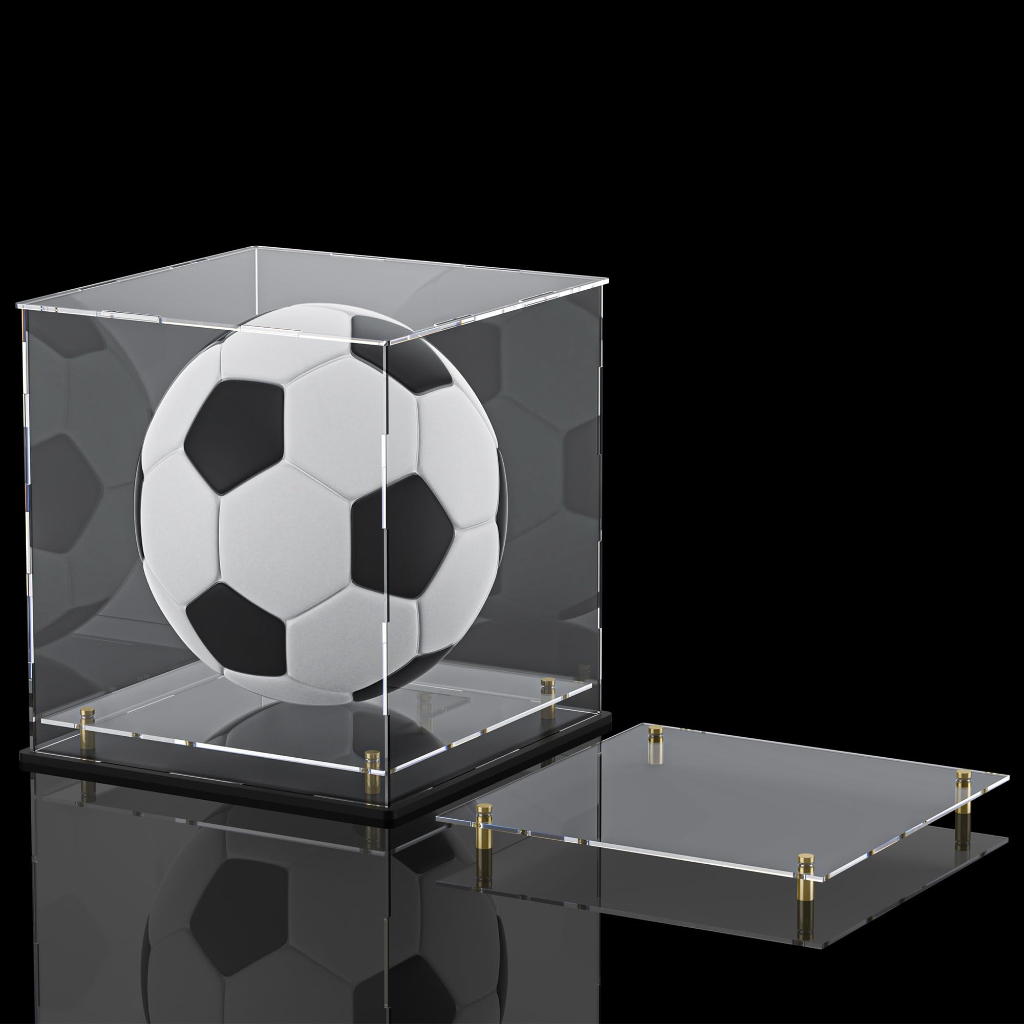 Acrylic Display Case with Removable Floating Shelf and Thick Base - Image 2