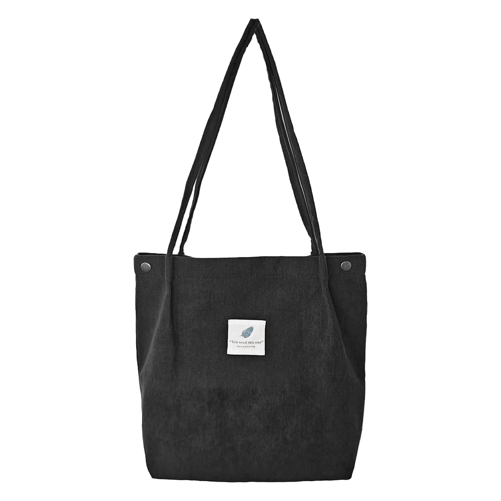 CCAIPU Cord Tasche Damen Tote Bag, Mode Umhängetasche Handtasche Beutel Lässige Stofftasche für Alltag, Büro, Schulausflug und Einkauf