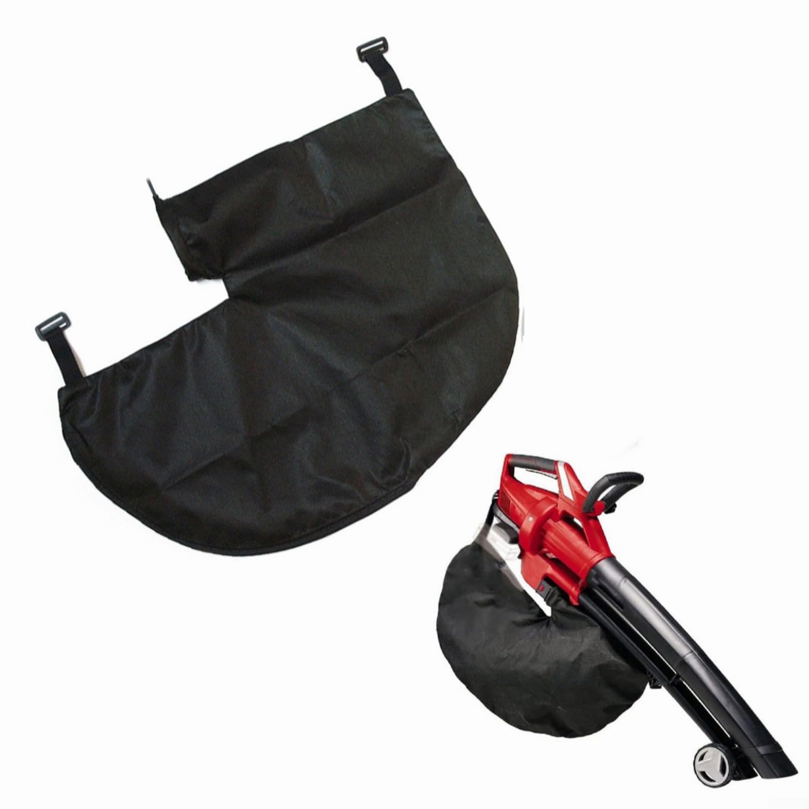 Bolsa de extracción para aspiradora Einhell GE-CL 36 Li E-Solo para Gardenic Hof 3000 W con batería soplador de hojas, bolsa de repuesto con cremallera, color negro