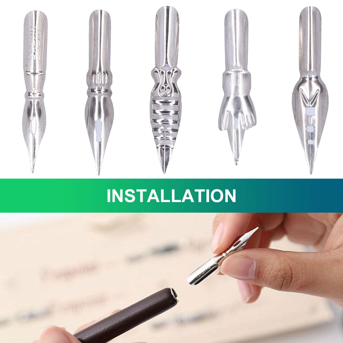 Set Pennini Calligrafia E Manga - 5 Punte, Portapenna E Gomme, Ideale Per Disegno - Foto 11