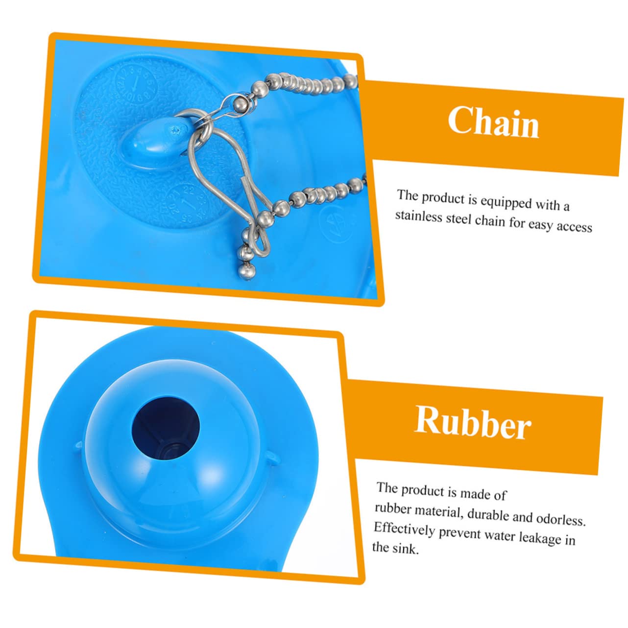 NUOBESTY 3 Sätze Abtropfenventilkautschukstopfen Abtropfen Kette Ersatzteile Für Toilettenklappen Haken Ersatz-toilettenklappe Reparaturteile Für Toiletten Pvc Blau 2 Stücke * 3
