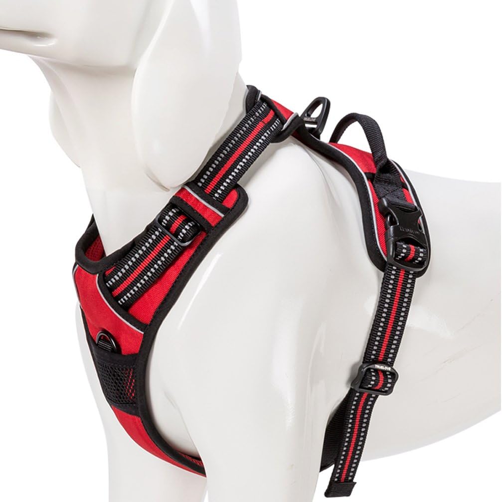 SGODA Front Dog Harness 3M Reflective Vest with Handle Small Red BigaMart