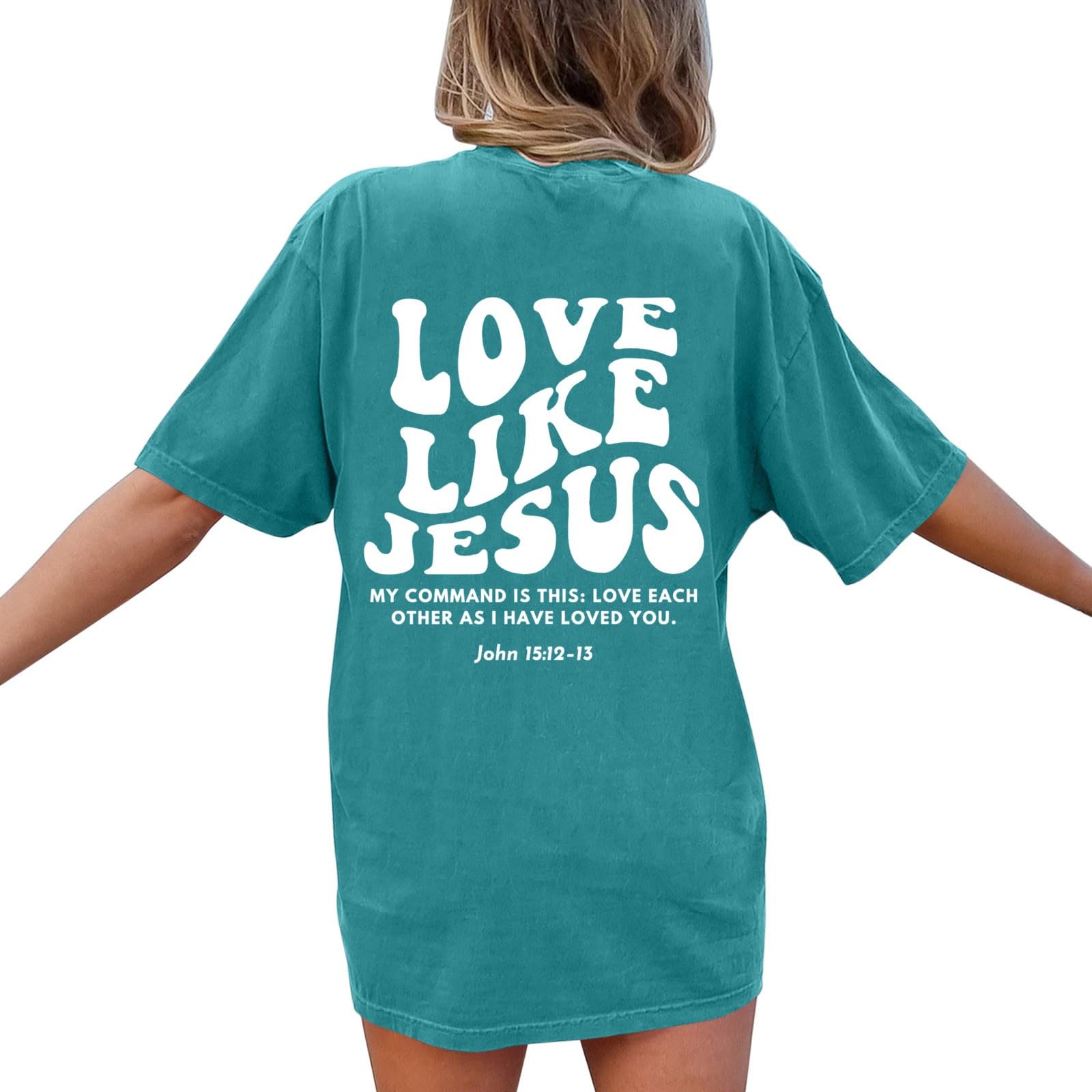 Bible Verse T-Shirt for Women Short Sleeve Crewneck Graphic Letter Pullover Tops Fashion Loose Fit Workout Tops for Women