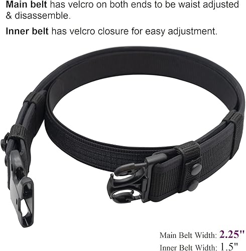 Miniatura 2 de Kit de cinturón de servicio para policía policía seguridad oficial correccional 2 "2.25 "Tactical Utility Patrol Nylon Belt