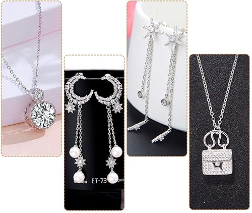 Miniatura 7 de 100 cadenas extensoras de plata para hacer joyas, cadena de extensión extraíble de acero inoxidable para hacer collares, pulseras, tobilleras,