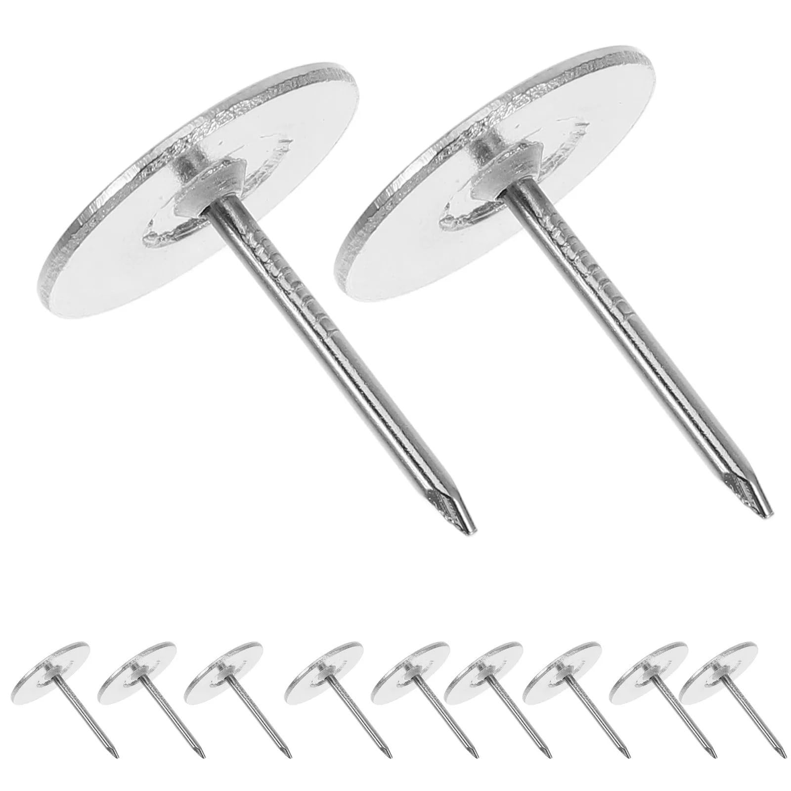Flat Head Push Pins 20Pcs Flat Head Furniture Nails Thumb Tacks Metal Push Pins For Sofa Chair Headboard Cork Board Office Crafts Decoration