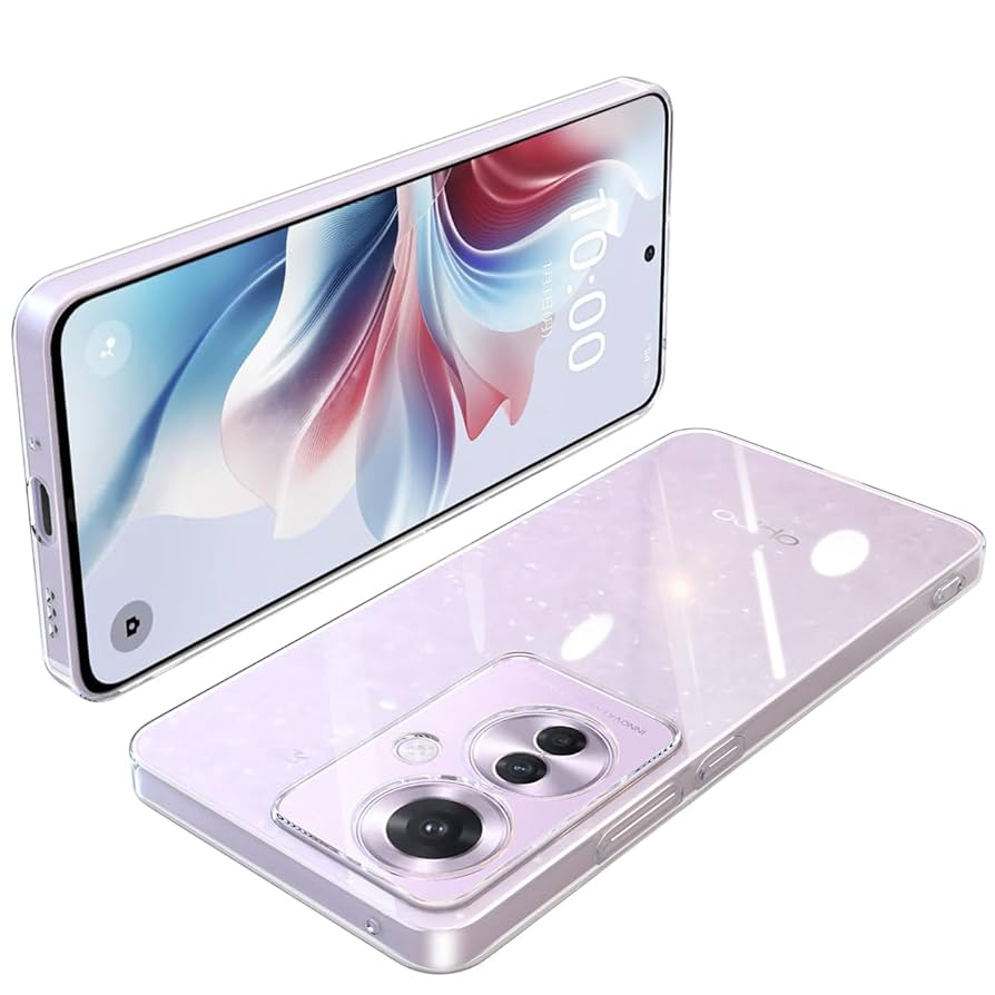 ⭐OPPO Reno11 A パープル 本体　クリアケース OPPO Reno11A Reno11 A Reno 11 ソフトケース カバー TPU クリア