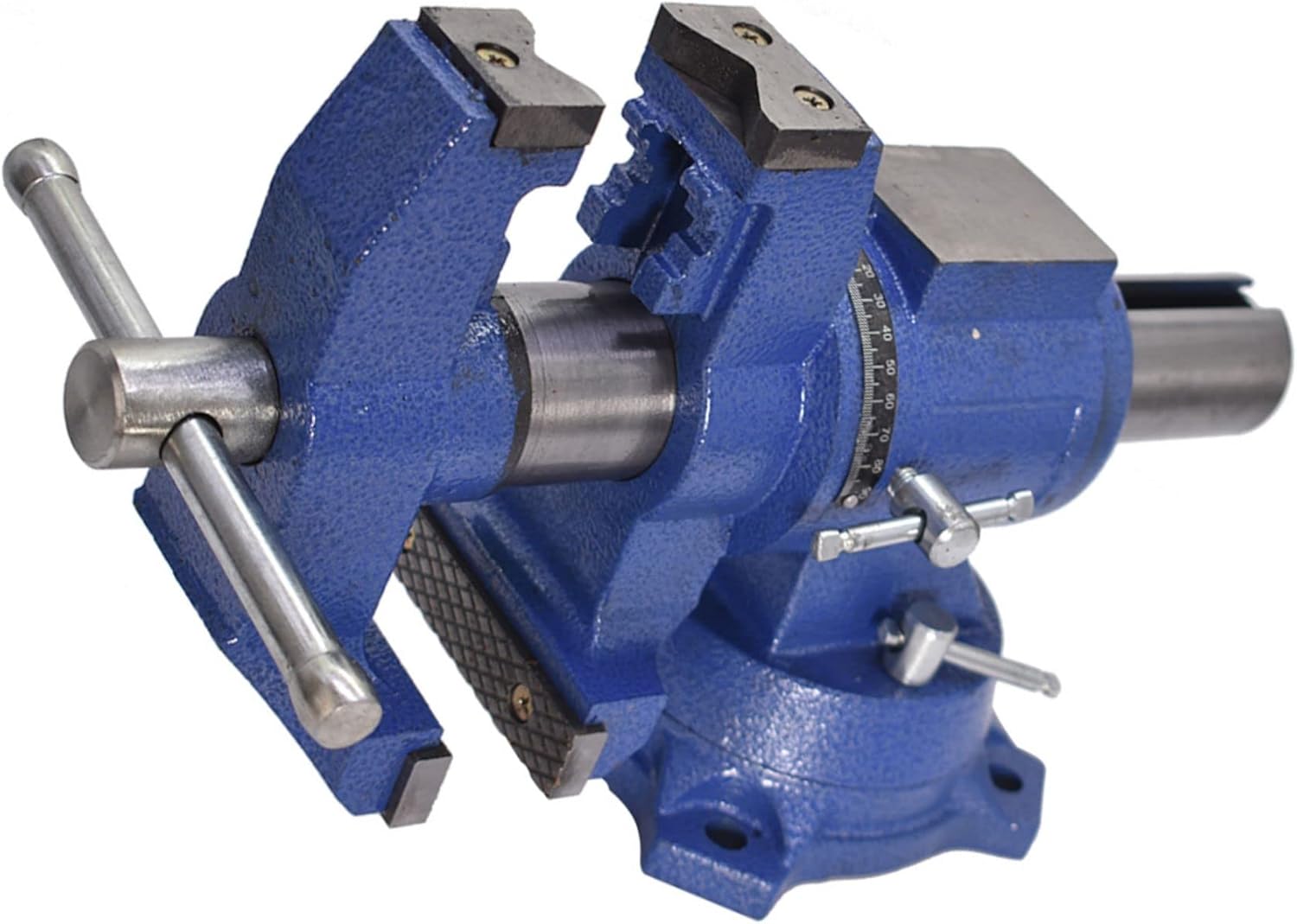 4 Multipurpose Vise Bench Vise Swivel Base and Head with Anvil, Heavy-Duty Multi-Jaw 360-Degree Vise Rotation Clamp-on for Clamping Fixing Equipment Home or Industrial Use