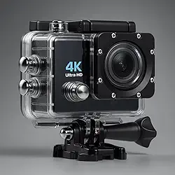 Câmera Esportiva 4K Ultra HD, WiFi, À Prova d'Água, Ângulo de 170°, para Mergulho e Esportes Radicais, Gravação 1080p