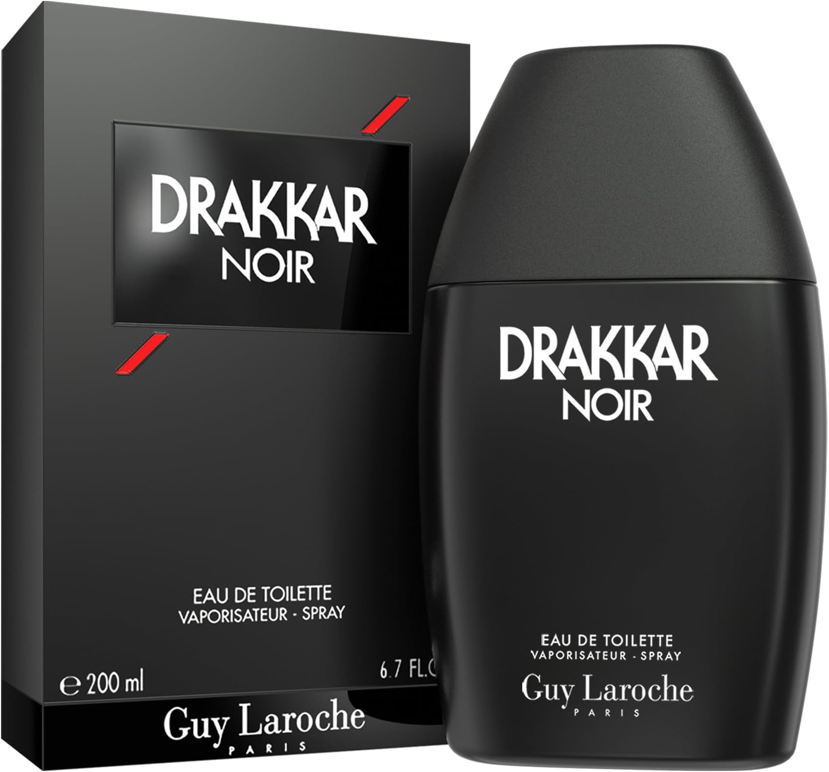 Drakkar Noir By Guy Laroche - Iconic Designer Fragrance - Intense & Powerful Eau de Toilette - Fougere Blend & Aromatic Spices - Long Lasting Mens Cologne - Day and Evening Scent, 200ml