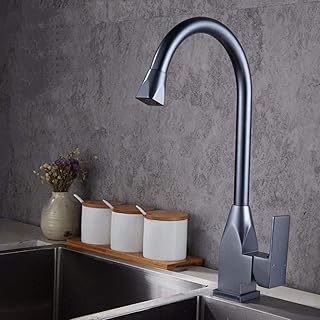 Mélangeur De Cuisine Robinet Gris dans l'espace en Aluminium Cuisine À La Maison Robinet De Bassin À Légumes Froid Et Chaud, Bleu