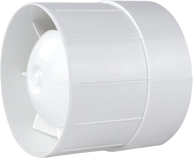 Kanał wentylator rurowy, wysuwany wylot powietrza wylotowego, wentylator rurowy, cichy, WKA Ø 100 mm, łożysko kulkowe, wentylator rurowy