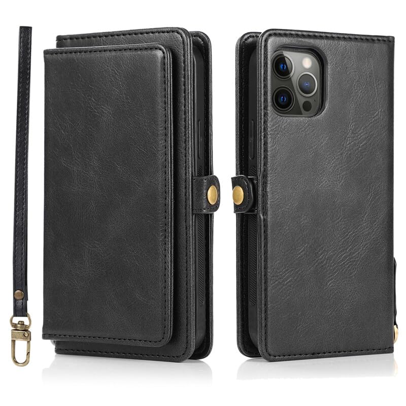 Étui iPhone 14 Plus noir portefeuille pour protéger l'écran des rayures