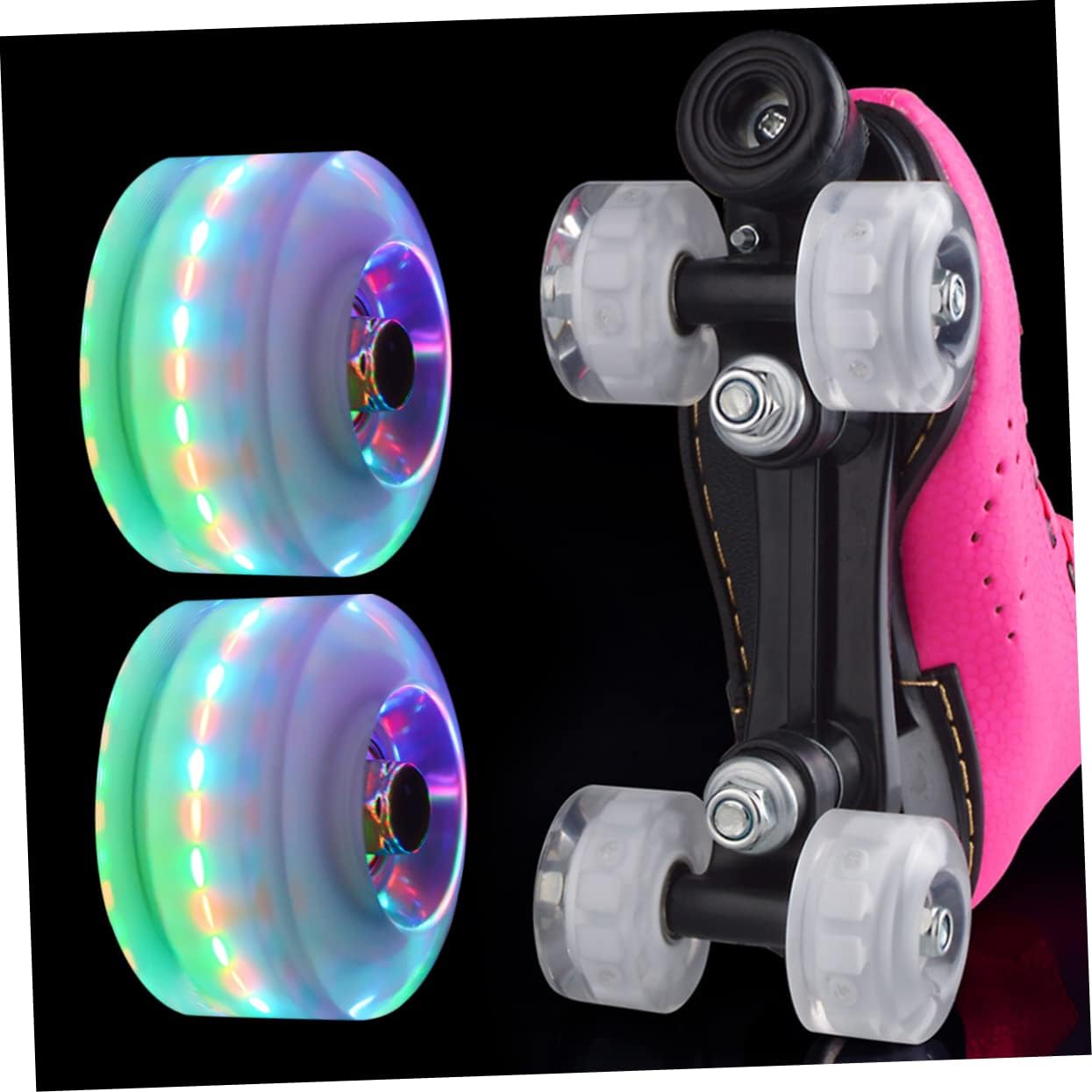 KOMBIUDA 2pcs Skateboard Wheel Roller Skate Wheels Outdoor Indoor Skates Accessories