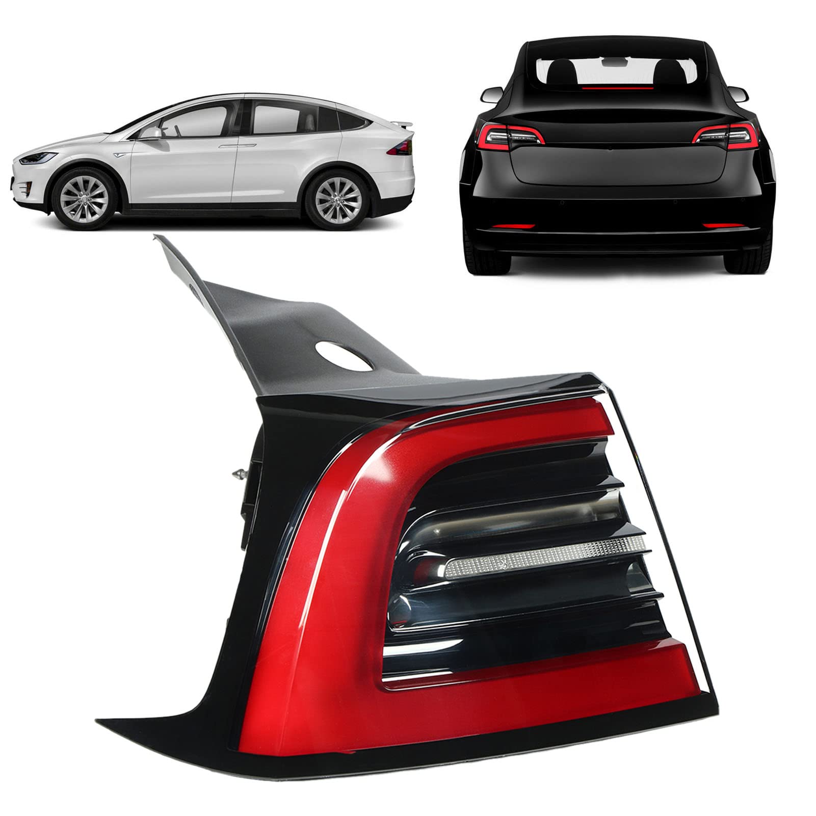 Fanale Posteriore per Model 3 2020-2022, Sostituzione fanale Posteriore Esterno per Model Y 2020-2022, Gruppo Lampada Freno Posteriore Stop Indicator Light (Sinistra 11502086 00