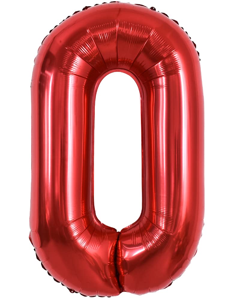 TONIFUL 40 Inch Large Bright Red Letter Balloons A-Z, Giant Jumbo Helium Foil Mylar Big Letter O Balloons for Birthday Party Anniversary Wedding