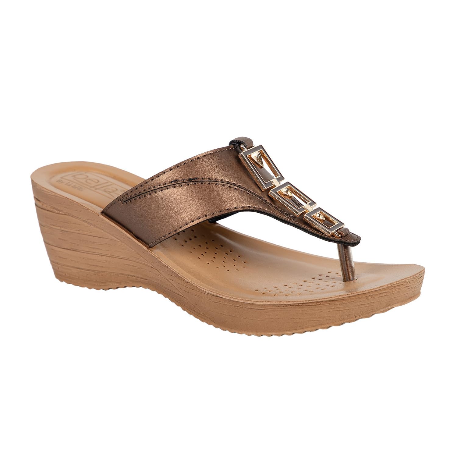 BELLA by Labella Womens Fashion Platform Slip-On Sandal – Comfortable, Lightweight, Slip-Resistant, Breathable – Ideal for Casual and Office Wear KW-HS-24000128Copper7 (B0D1KHWJJN) Amazon Price History, Amazon Price Tracker