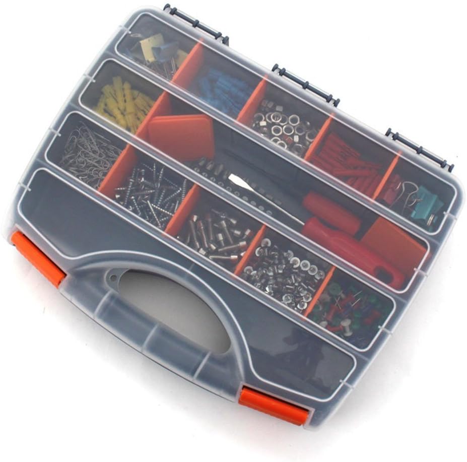 Fishing Tackle Box Gear Boxes Toolbox TOPIND 2-Sided Storage Organiser Bits Screws Nails Tool Carry Case Fishing Tools DIY / Tools / Fishing / Angler / Hooks / Tackle / Bait / Lures Float
