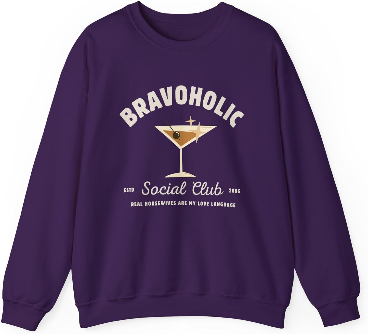 Bravoholic Social Club Crewneck Sweatshirt, Bravo Lover, Andy Cohen, Real Housewives, Reality TV