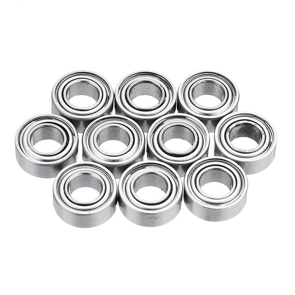 HYUJNAFZR 10Pcs 5x10x4mm Metal Sealed Shielded Deep Ball Bearing MR105ZZ